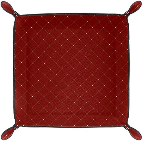Bling Crveni rešeni uzorci Valet ladica kožna kreveta za krevetnu ploču za pohranu ploča za promjenu nakita