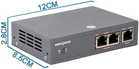 POE ekstender Ethernet 2 Port Cat5e / 6 Gigabit 30W, CENTROPOWER POE+ Extender mrežni repetitor kompatibilan