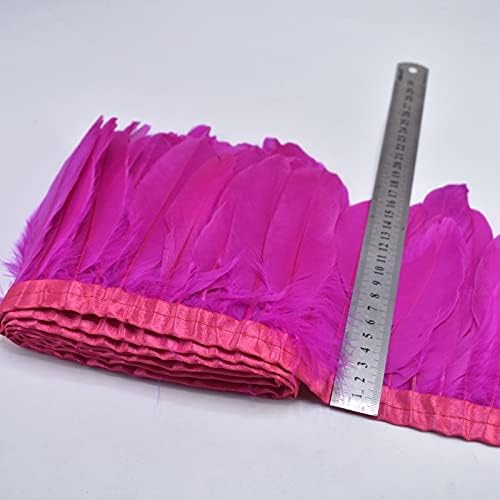 Zamihalaa 10metri / lot prirodni guski perje ukrasi za igale šivanje odjeće Plume 15-20cm DIY vjenčanje pero dekorativno-crveno