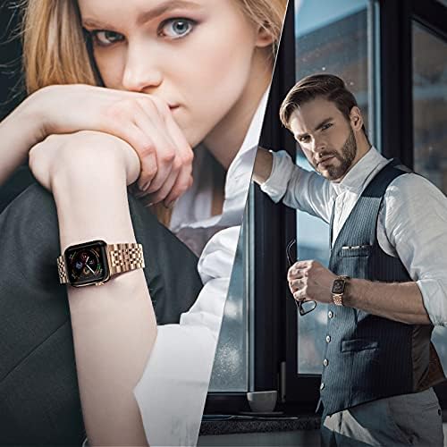 FITLINK LUXUZUZNI Apple Watch Trake za Apple Watch Series 7 Apple Walt 6/5/4/3/2/1 / SE, nadograđeni metalni