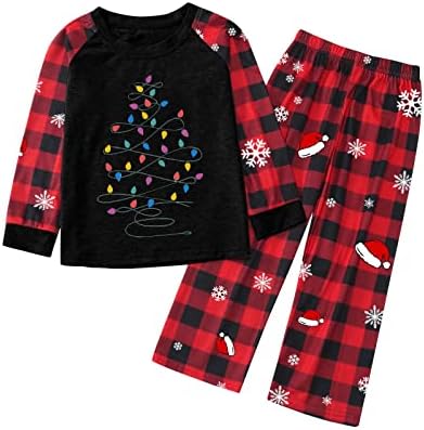 Porodična plairana pidžama, božićna odjeća za spavanje obiteljski set podudaranje opreme Obiteljske