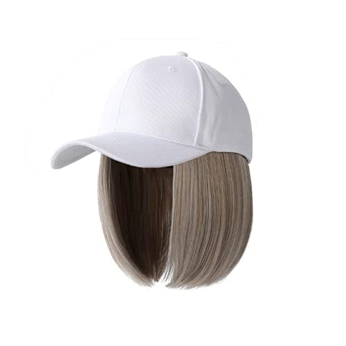 Uu BEN ženske kratke Bob perike bejzbol kapa sa kosom djevojke perike kape ravna kosa valovita prirodna