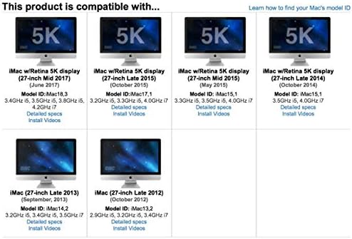 OWC SSD upgrade Bundle za 2012-2019 27 iMacs, 1.0 TB 6G SSD, nosač pretvarača pogona, in-line digitalni termalni