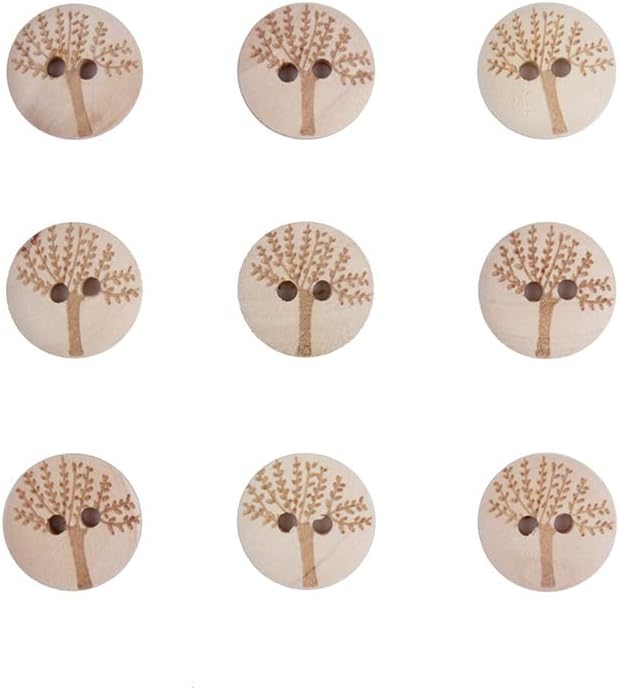 JKUYWX Drveni gumbi 15 mm za igle za Craft Scrapbook DIY šivaće ukrasne odjeće za djecu