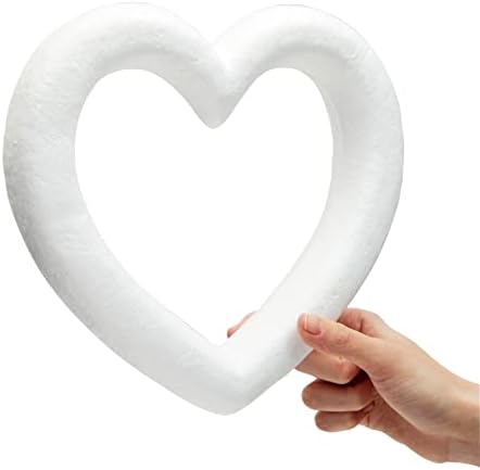 Juvale White pjene srčani vijenac formira za zanate, pletena srca za vjenčanje, valentinov ukrasi