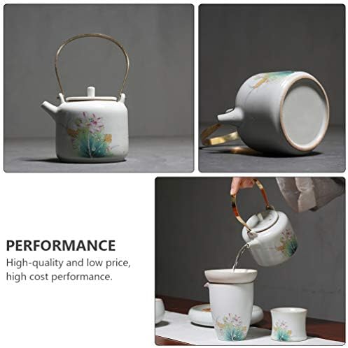 Hemoton kineski čaj set keramičkog čaja sa poklopcem i ručka porculanska čajnik s filtrom za kuhinjski ured