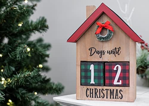 Transpac House prirodno smeđe 10 inča Drvo Božić odbrojavanje kalendar Set od 3 komada