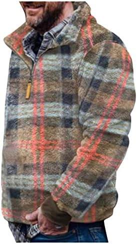 Xxbr Muns Fuzzy pulover Zip džemper Pletene jakne Pleaid Aztec Ispis Sherpa Pulover Topla zima Dukseri Dukseri