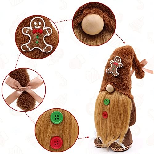 Upltowtme Gingerbread Gnome Božićni gnomi Tiered Lay medenjak ukras Nordic Švedski Nisse Elf Dwarf