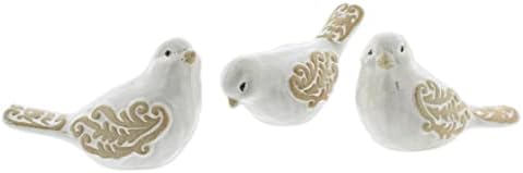 Kolekcija mosta Bijela keramička pošiljka za ptice za ptice sa 3 jedinstvene akcente za životinje