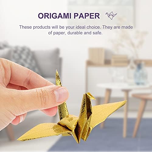 Ipetboom Kids Toys 100pcs Gold Metallic Origami Papir FOIL papirni list biserni premaz kvadratni papir