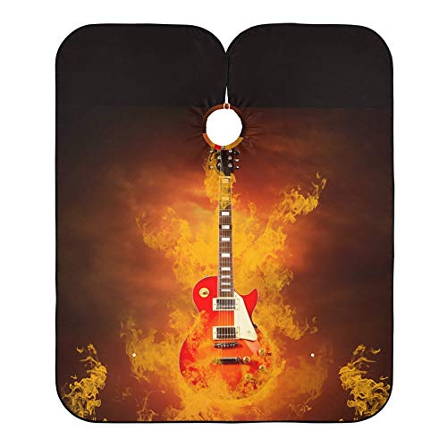 Rock gitara u plamenu vatre Barber Cape & BEARD preprikolica 2 u 1- profesionalnom rezanju kose