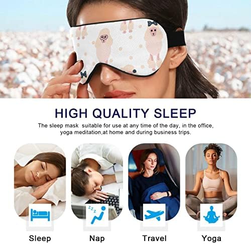 Unisex za spavanje maska ​​ružičasto-pudlica-studijska djevojka noćna spavaća maska ​​udobna omotača za spavanje