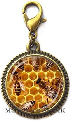 Botewo0lbei Bee pauze sa zatvaračem, medeni patentni zatvarač, pčelinji kopča kopča, pčelinji šarm Zipper