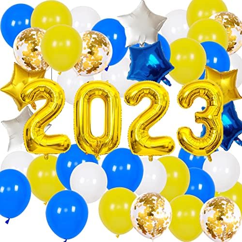 Diplomirani ukrasi 2023 plavi i žuti 2023. Diptura Diplomski ukrasi Rođendanska dekoracija za penziju Vjenčanje