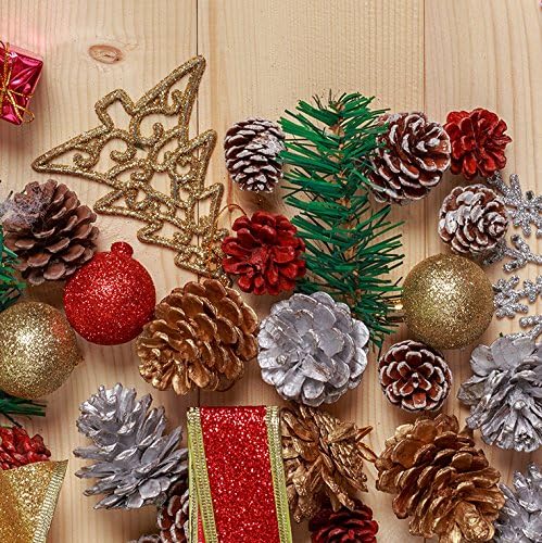 36 kom Božić šišarke, Messar Božić pinjola ukrasi privjesak sa gajtanom za kačenje Božić Tree