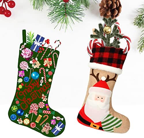 Comeoy 3D Božićna čarapa 4 paketa Slatka Santa Snowman Reindeer Polarni medvjed meko plišane xmas čarape
