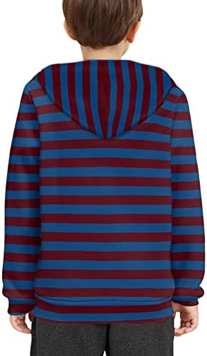 Kuiliupet duksevi Dječaci Slatke dukseve za dječake Girls Bordeaux crvene pruske plave pruge Dizajn pulover