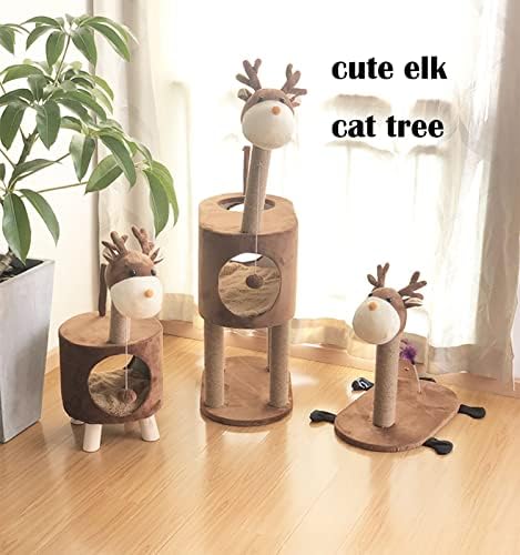 mačje drvo za zatvorene mačke 47. 2 inča 2 sloja Elk Cat Condos stabilan okvir za penjanje za