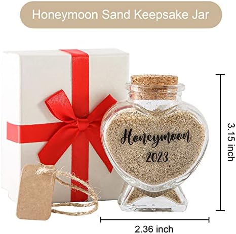 Medeni mjesec Sand keepsake Jar, Romantični medeni mjesec pokloni za mladenci par, mlada &