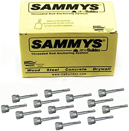 Sammys 8041957-25 Vertikalni super vijak sidra sa 3/8 in. Navojni štap, 1/4-14 x 1 1/2, čelik 25 pakovanja,