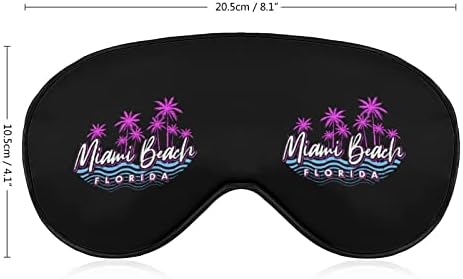 Miami Beach Florida Palm Tree Soft Eye Maska za zaštitu maska ​​za spavanje Swlica Comfort povez sa elastičnim