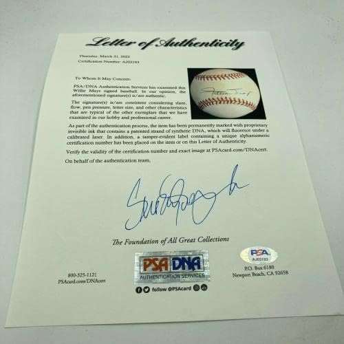Willie možda potpisani vintage Službena liga Baseball PSA DNA COA - autogramirani bejzbol