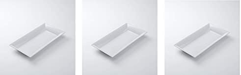 Američki metalcraft Mel23 izdržljiv melamin pravokutni tanjir, 18 x 8.25, bijeli