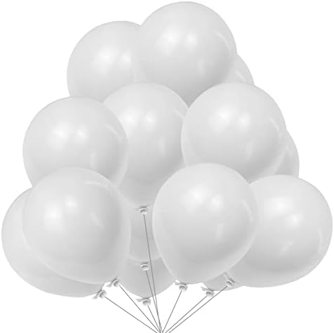 Lateks bijeli baloni za zabavu 100 kom 12 inčni makaronski bijeli baloni za rođendan za tuširanje
