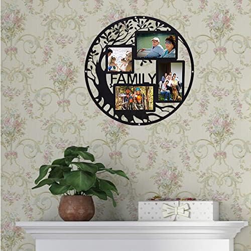 Yy ye yeadchy Obiteljski okviri Okviri u okruglom foto okvira Kućni ukrasi za dnevnu sobu