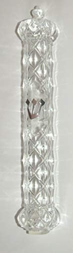 Judaica Mezuzah Case Crown Design Clear Prozirna plastika Zatvorena 12 cm