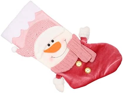 Bestoyard 1pc Božićne čarape Božićni dekor mini bomboni ružičasti bomboni božićna čarapa dekor božićne