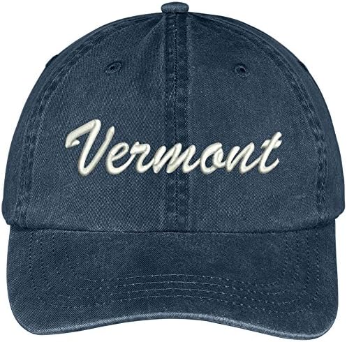 Trendy Prodavnica Odjeće Vermont State Vezena Niskoprofilna Podesiva Pamučna Kapa