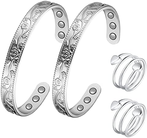 Jecanori limfni drenažni magnetski prstenovi za žene, bakrena magnetska narukvica za žene muškarci, magnetski