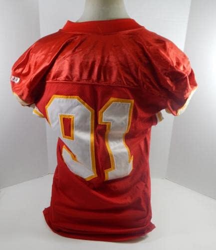 1994 Kansas poglavar grada 91 Igra polovna crvena dres 75th patch 46 DP32730 - nepotpisana NFL igra
