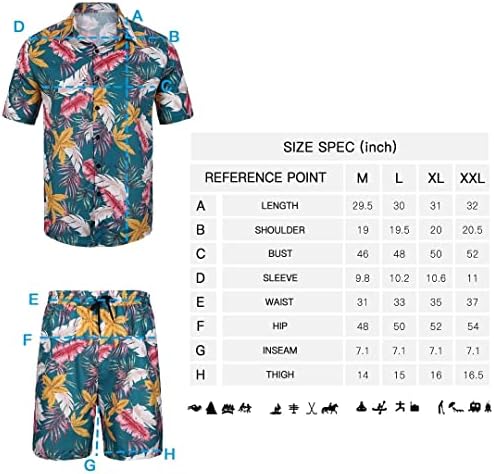 R Rambler 1985 muški kratki set Havajska majica i kratke hlače na plaži Outfit moda