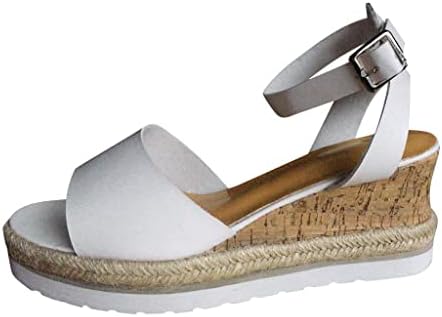 Rvidbe ženske sandale Žene Espadrille Wedge Platform sandale trendi Ljetni otvoreni nožni gležnjače kopča