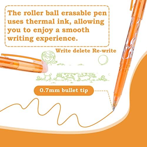 TIESOME 8 boja izbrisati olovke za izbrisane gel 8 kom 0.7mm Tip utrljavanje olovke izbriši olovke
