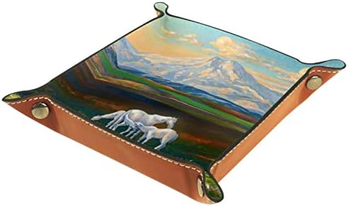 Lyetny ulje Painitng Horses Mountain Spremite kutiju na radnoj površini Promjena tipke Novčanik Novčanik Kuhinjska