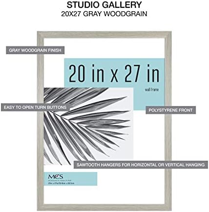 MCS Studio Galerija okvira, siva Woodgrain, 20 x 27 u, singl