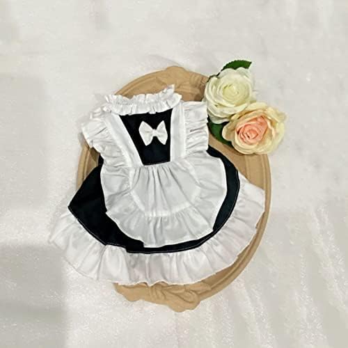 apot pet Maid Outfit mačka princeza haljine divan kostim za Mačke Psi Rođendanska zabava, crna bijela L
