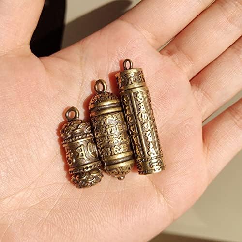 BYBYCD Mesingana ogrlica privjesak rezbarenje pisma budistički privjesak kutija za lijekove putna