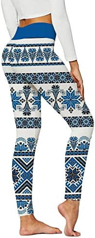 Ženski plemenski stil tiskane tajice visokog struka joga hlače pune dužine vježba plus veličina široke noge joga