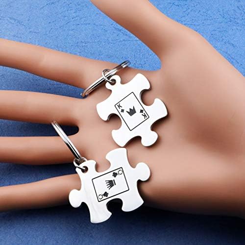 Eigso odgovarajući komad slagalice privjesak za ključeve Set par privjesak za ključeve poklon za Ljubavnički
