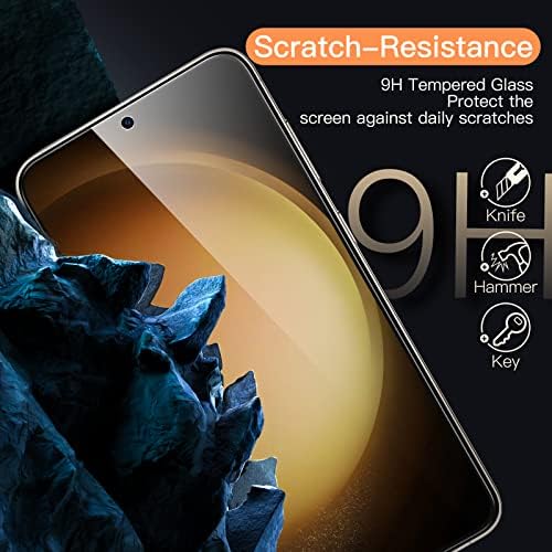 JETech zaštitnik ekrana za Samsung Galaxy S23 5G 6.1-inčni, Film od kaljenog stakla, ID otiska