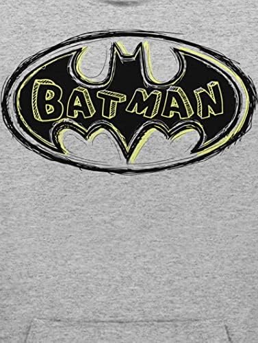 DC Comics Boys ' Batman Scribble Logo Hoodie