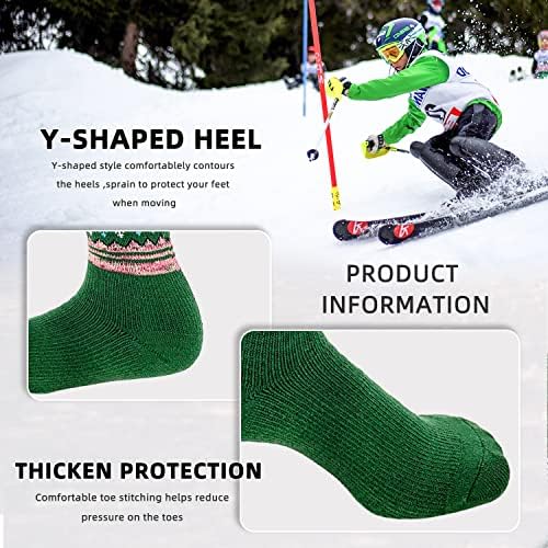 Kalakids Ski Čarape Za Decu 1 Pakovanje / 3 Pakovanje Zimskih Toplih Snowboard Termo Čarapa Za Dečake