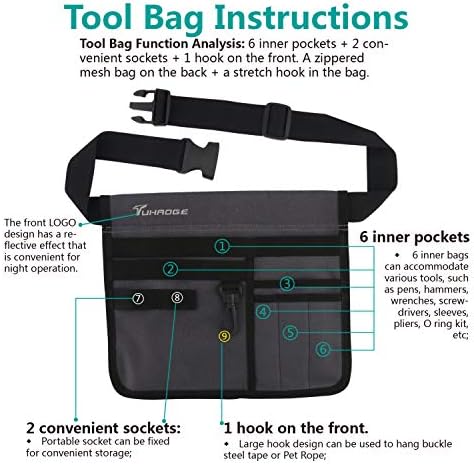 Electrican's torbica za torbicu za torbu za mnoge džepove za traku torbe za održavanje alata