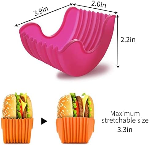 Qoyapow 4kom Uvlačiva Hamburger fiksna kutija podesivi držači hamburgera za višekratnu upotrebu periva Uvlačiva