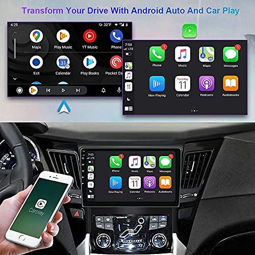 SWTNVIN Car radio stereo za Hyundai Sonata 2011 2012 2014 2015 ugrađeni karplay i android auto Android Android 12 HD Touch ekrana Multimedia Player Navigacija sa bt WiFi SWC FM Octa Core 2 + 32GB
